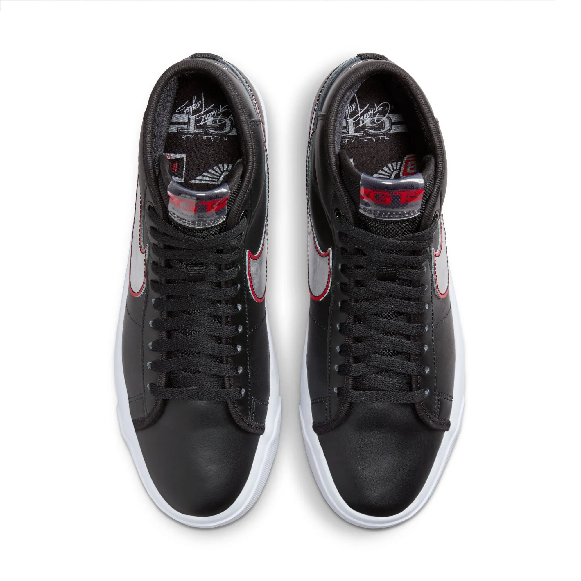 NIKE SB BLAZER MID PRO GT BLACK / METALLIC SILVER