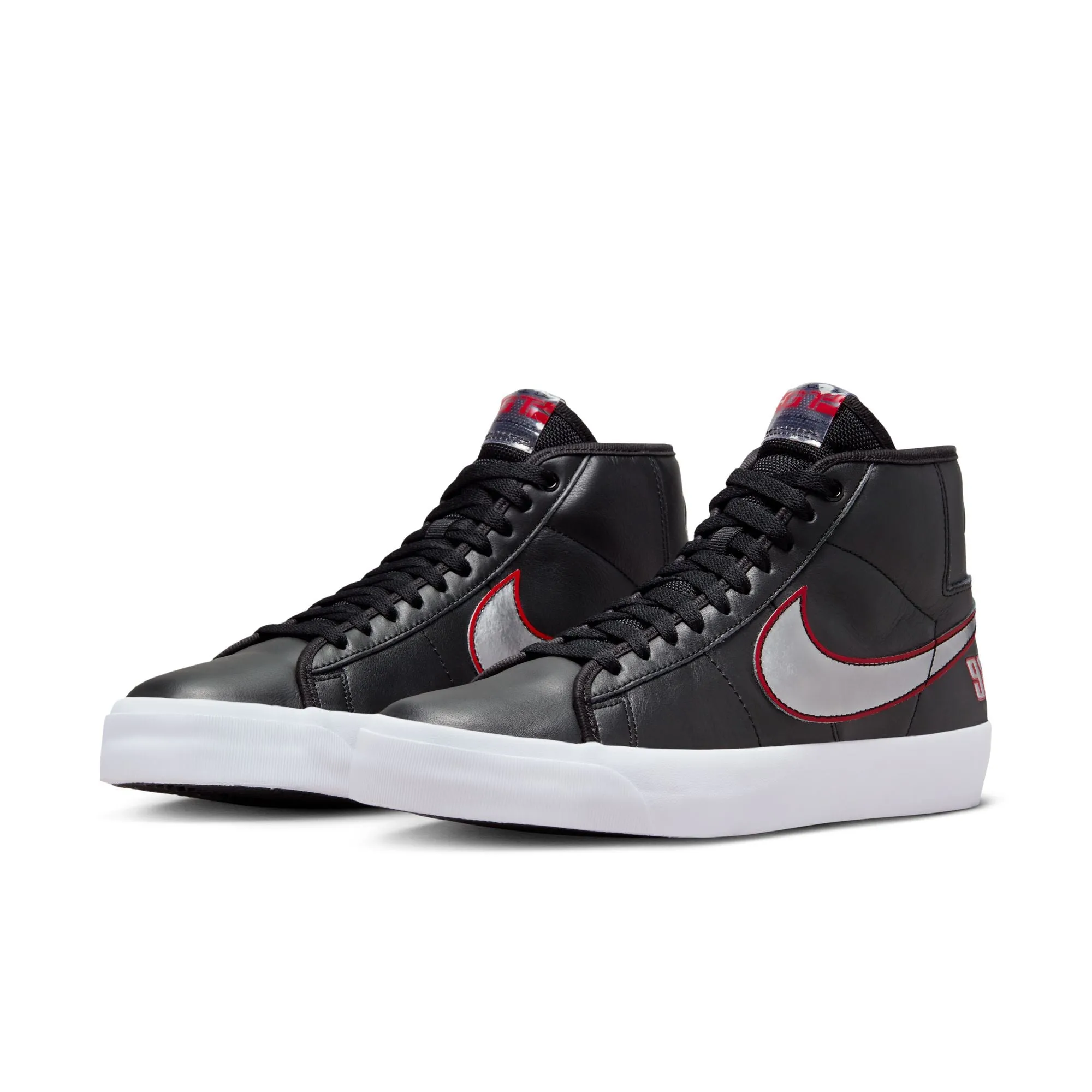NIKE SB BLAZER MID PRO GT BLACK / METALLIC SILVER