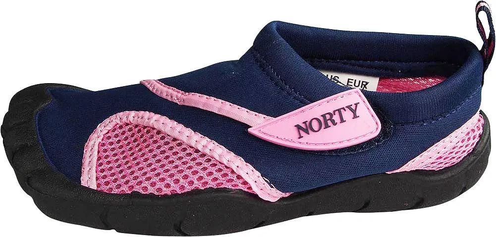 NORTY Girls 11-4 Navy Pink Watershoe 38893K