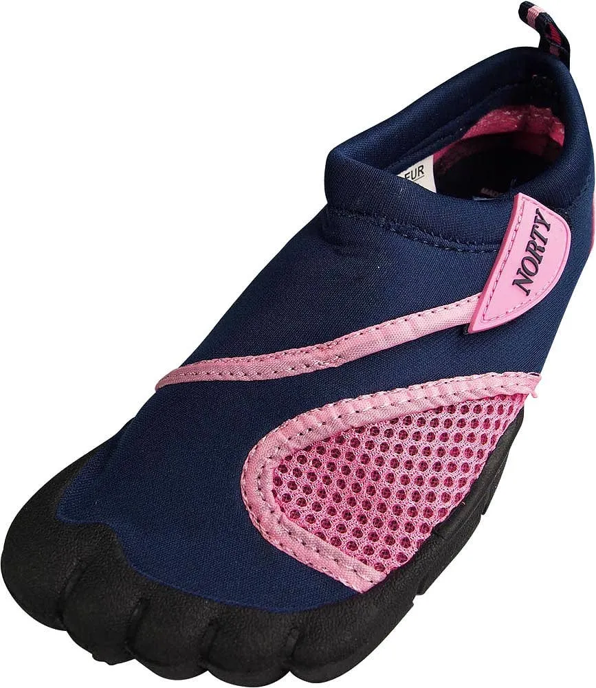 NORTY Girls 11-4 Navy Pink Watershoe 38893K