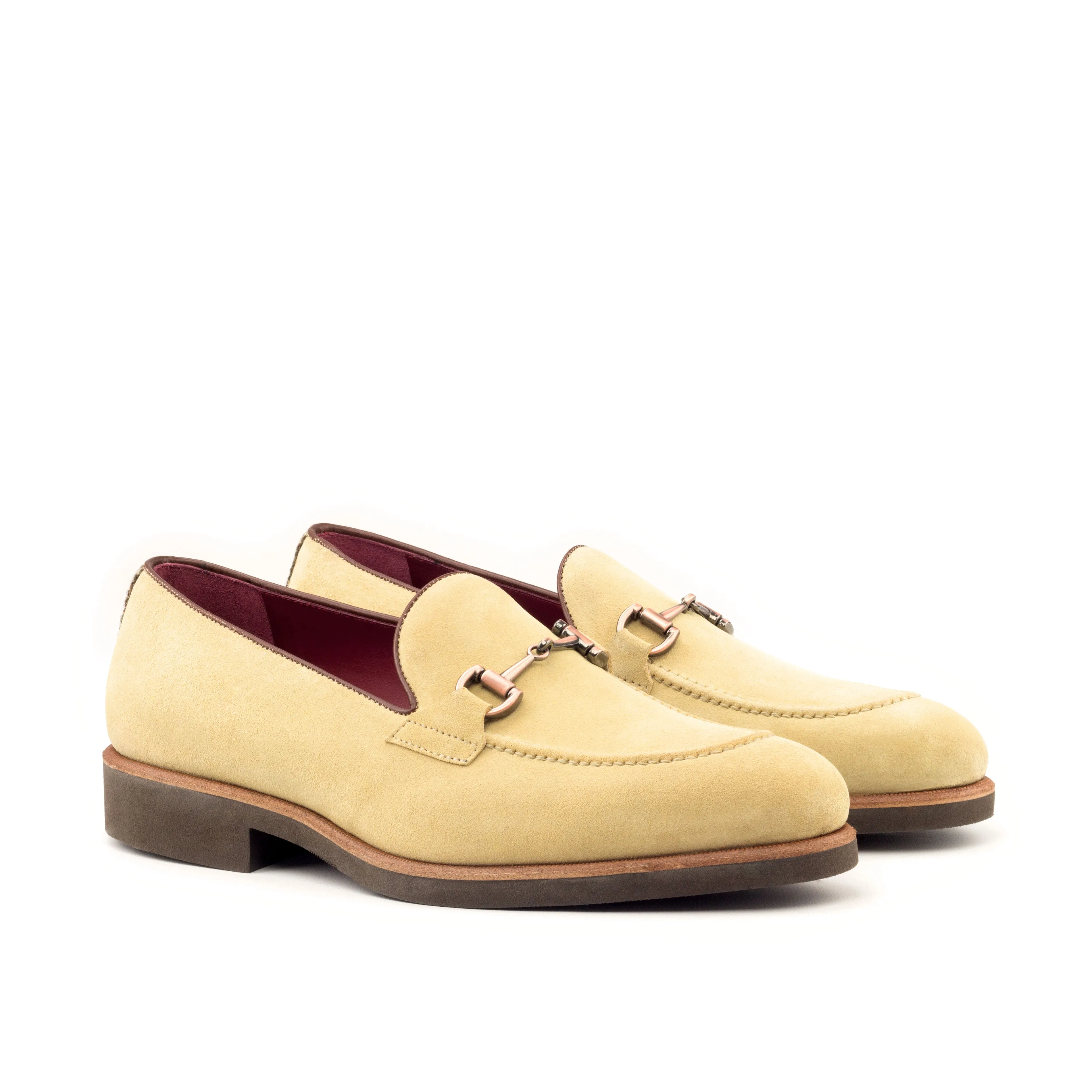 OG Loafer Bit - Lux Suede Sand-Wool Tweed Brown