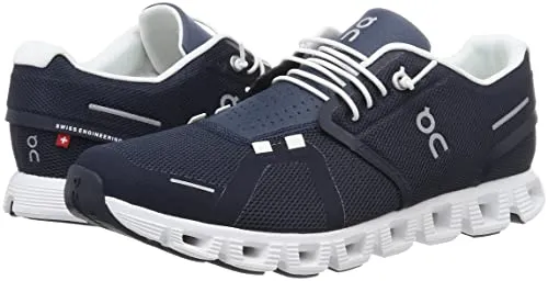 ON Cloud Mens Shoes Midnight White Cloud 5 Sneakers