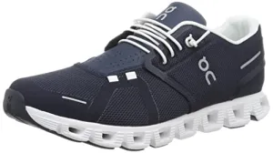 ON Cloud Mens Shoes Midnight White Cloud 5 Sneakers