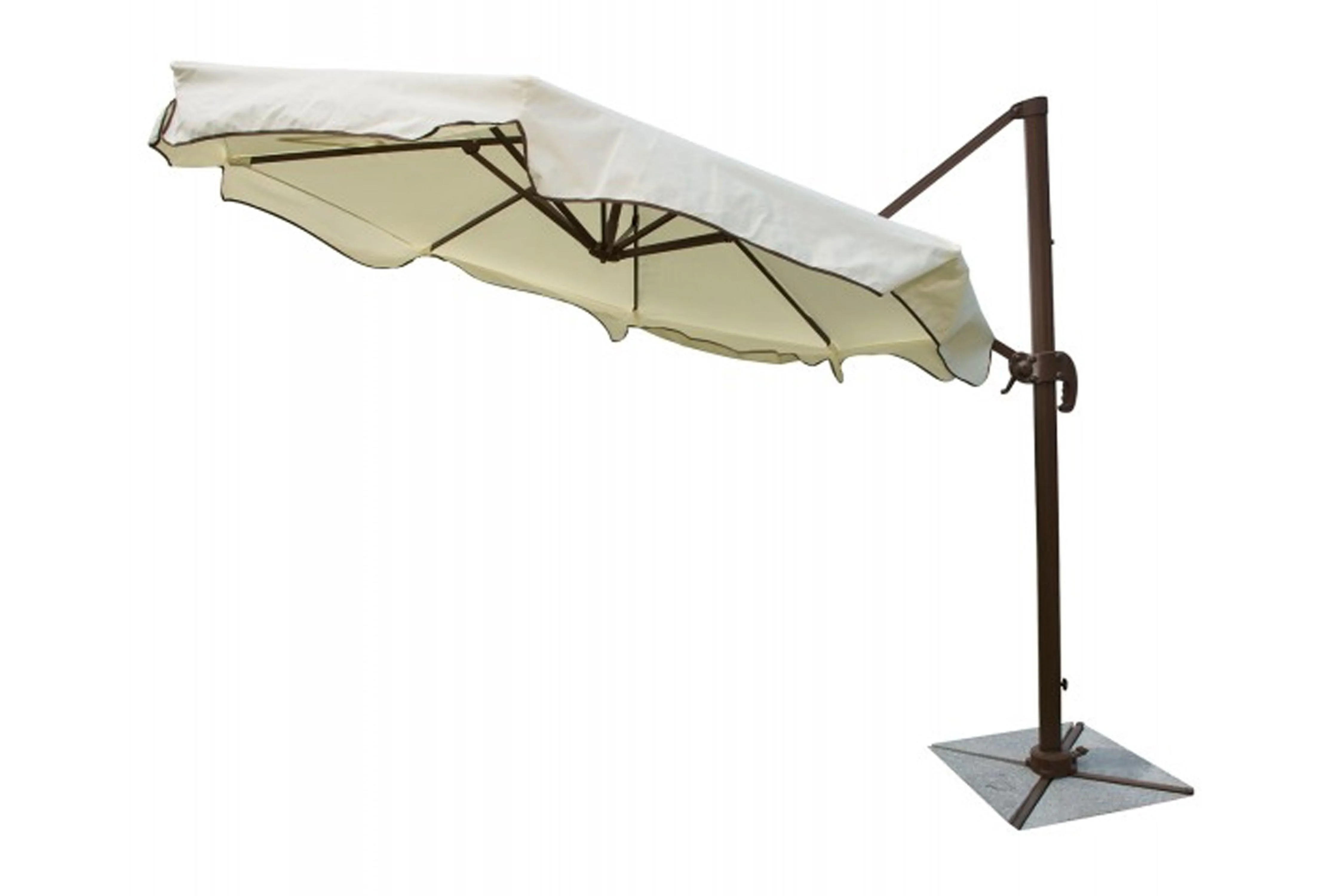 Panama Jack 10 FT DIA Cantilever Umbrella with stone bases