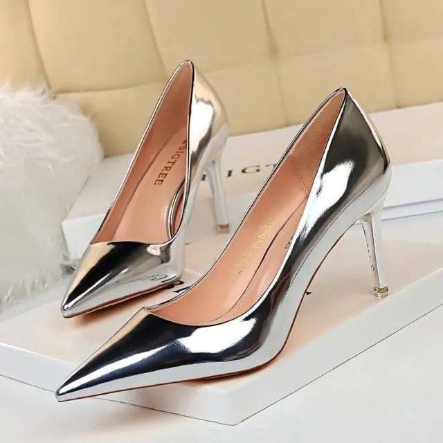 PATENT LEATHER SEXY WEDDING SHOES