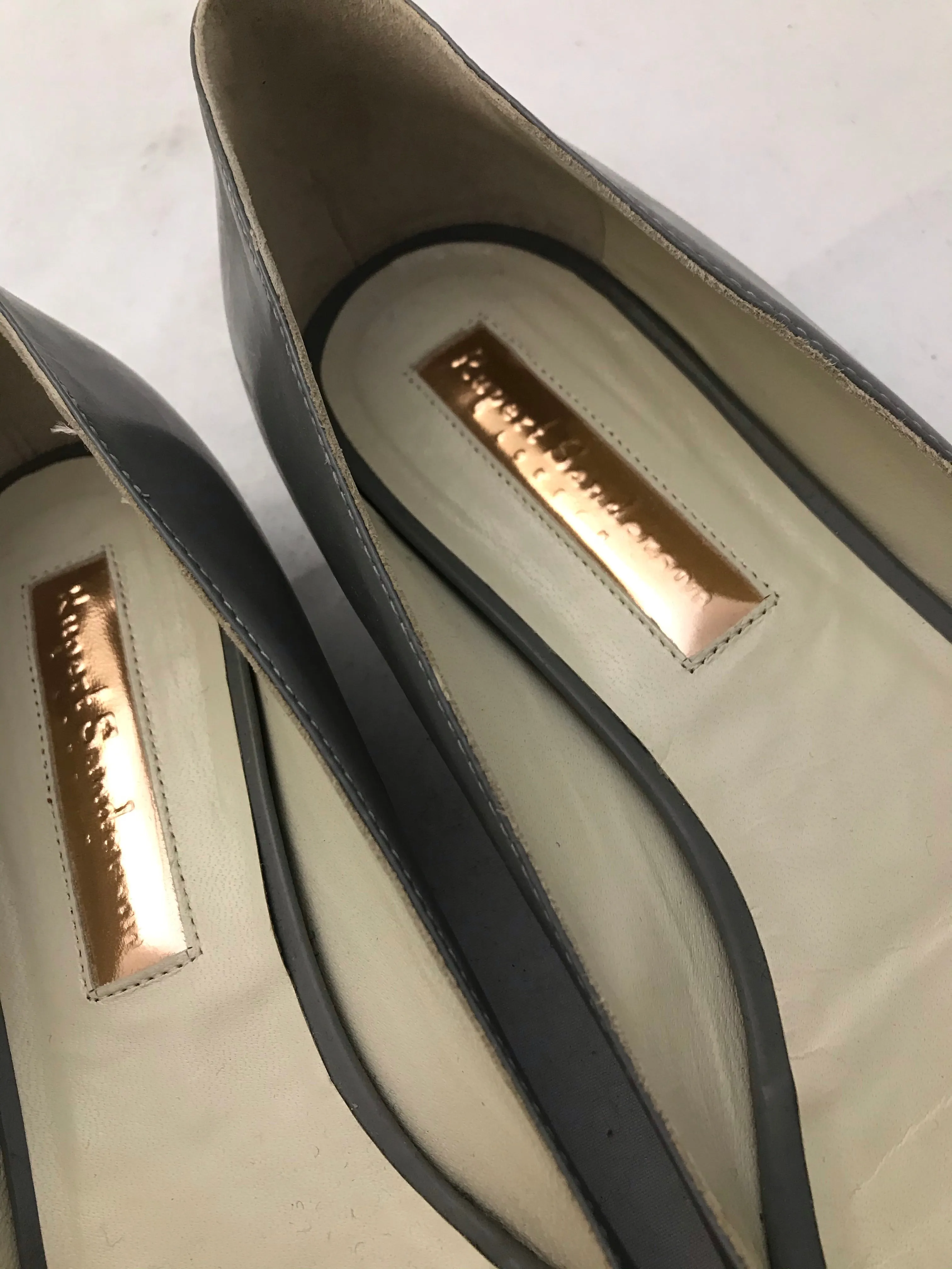 Patent Open Toe Flats