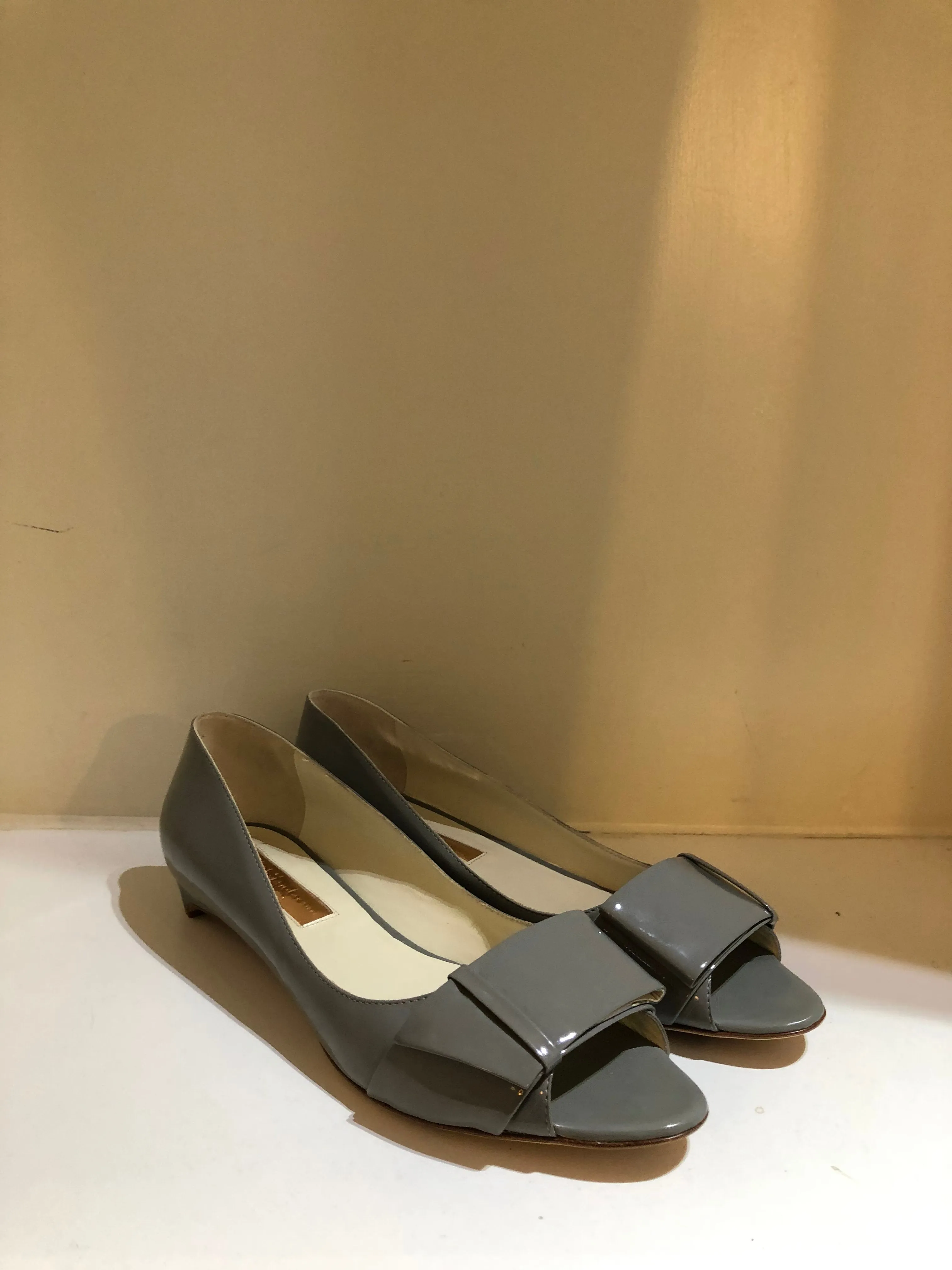 Patent Open Toe Flats