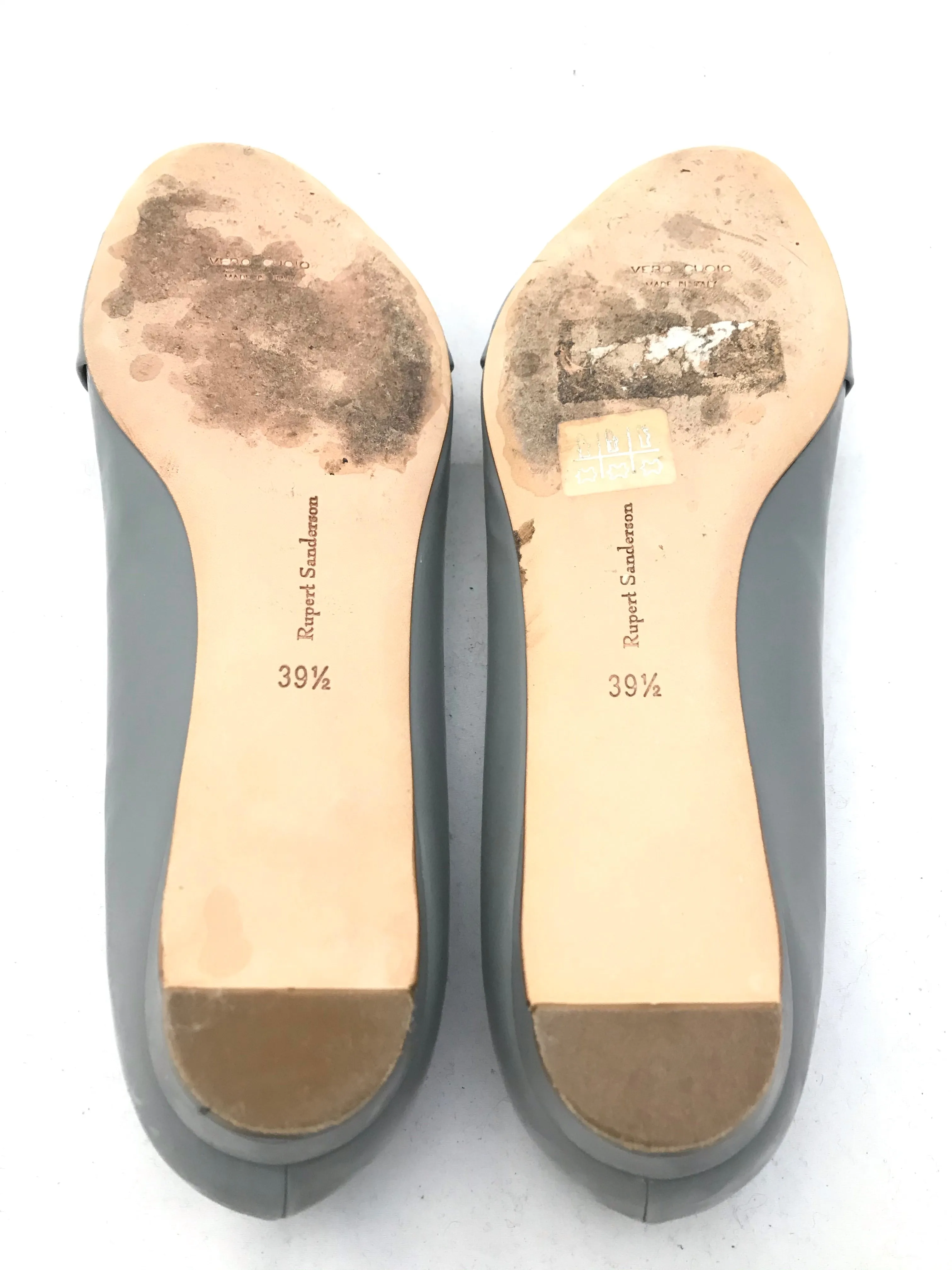 Patent Open Toe Flats