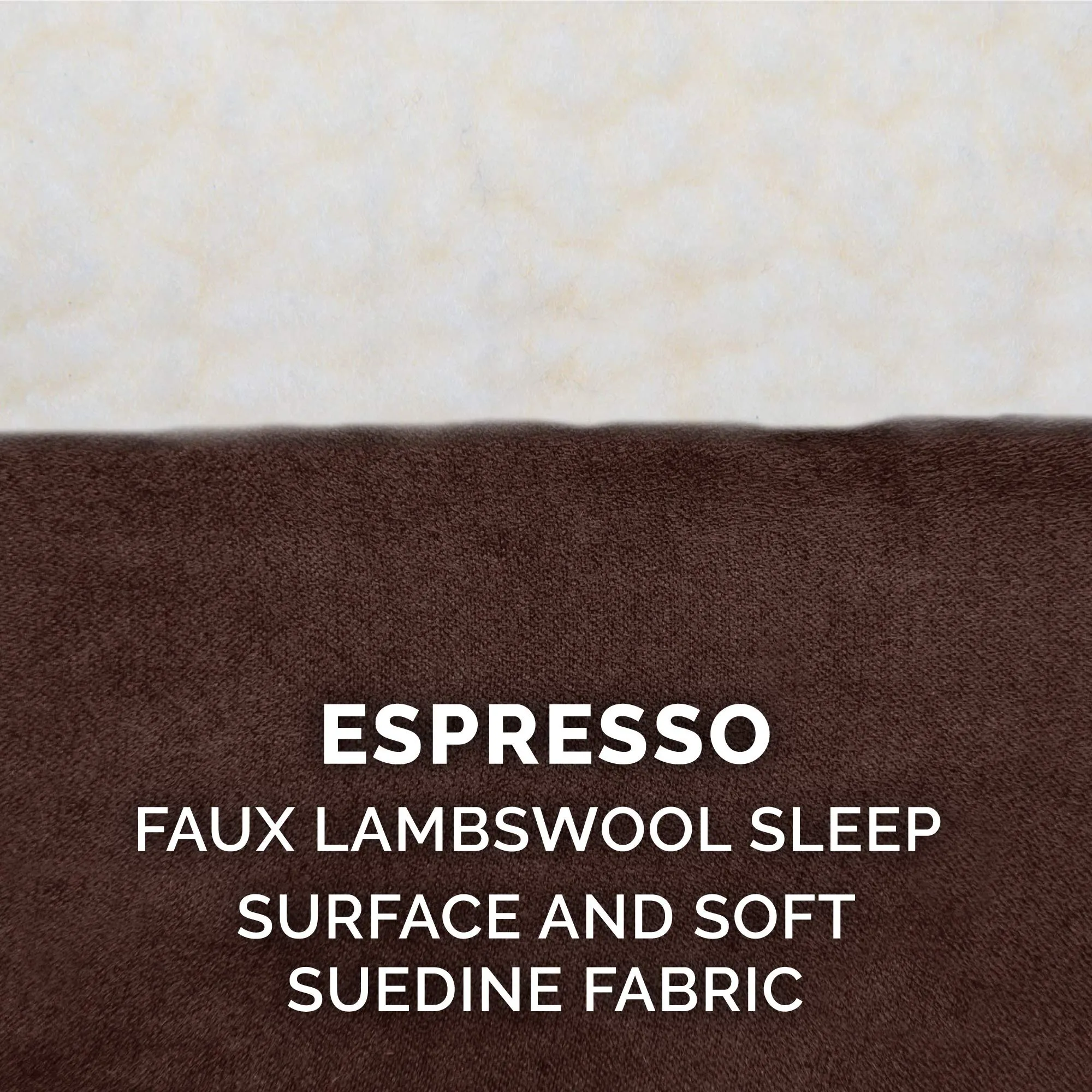 Rectangular Mattress Dog Bed - Sherpa - Espresso