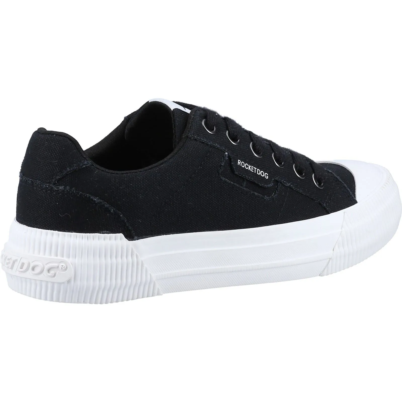 Rocket Dog Cheery 12A Canvas Black Cotton Female Lace Ladies Shoes