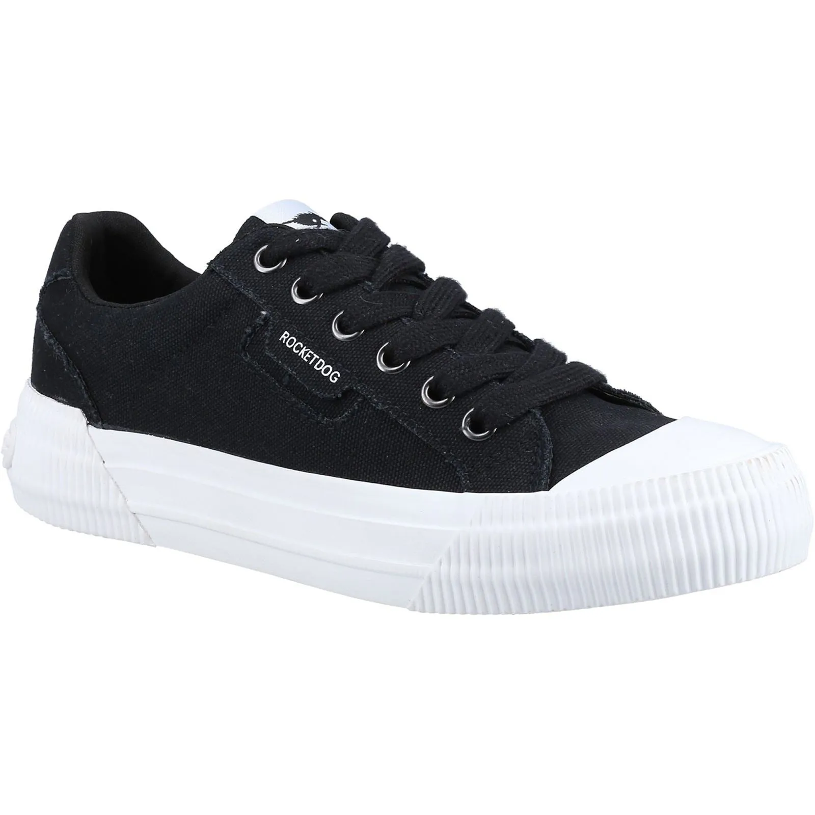 Rocket Dog Cheery 12A Canvas Black Cotton Female Lace Ladies Shoes
