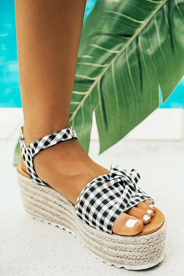 San Francisco Gingham Bow Espadrille