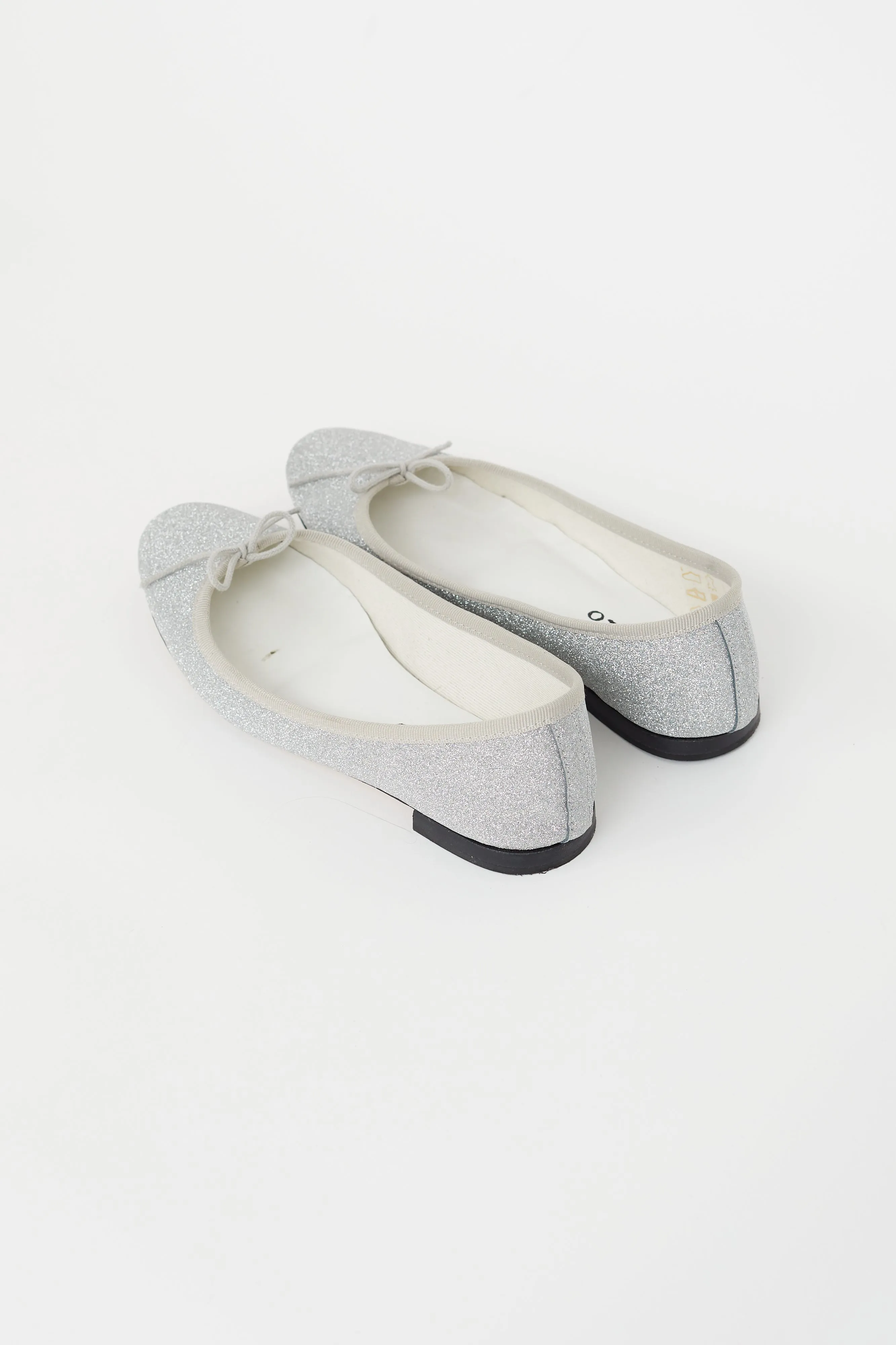 Silver Glitter Ballet Flat