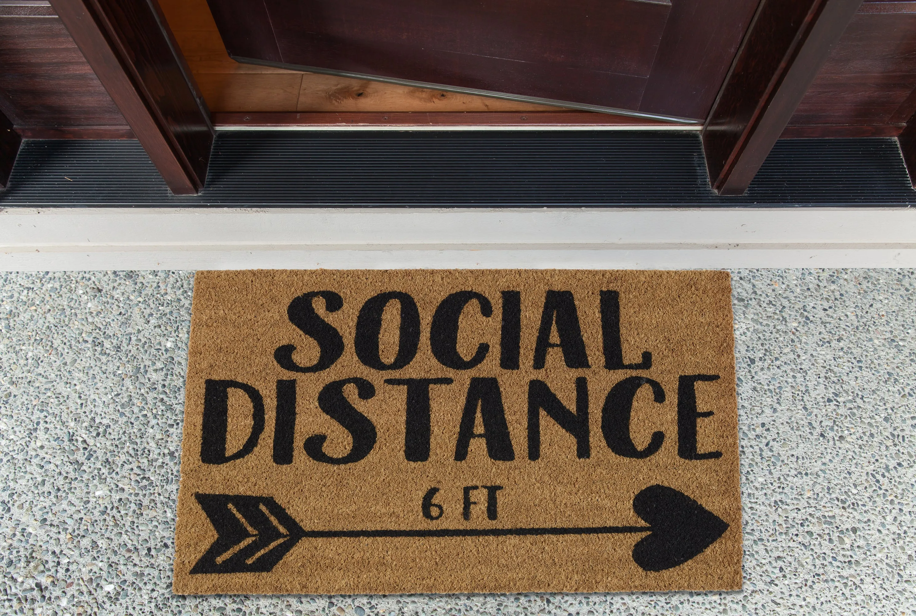 Social Distance 6Ft Doormat