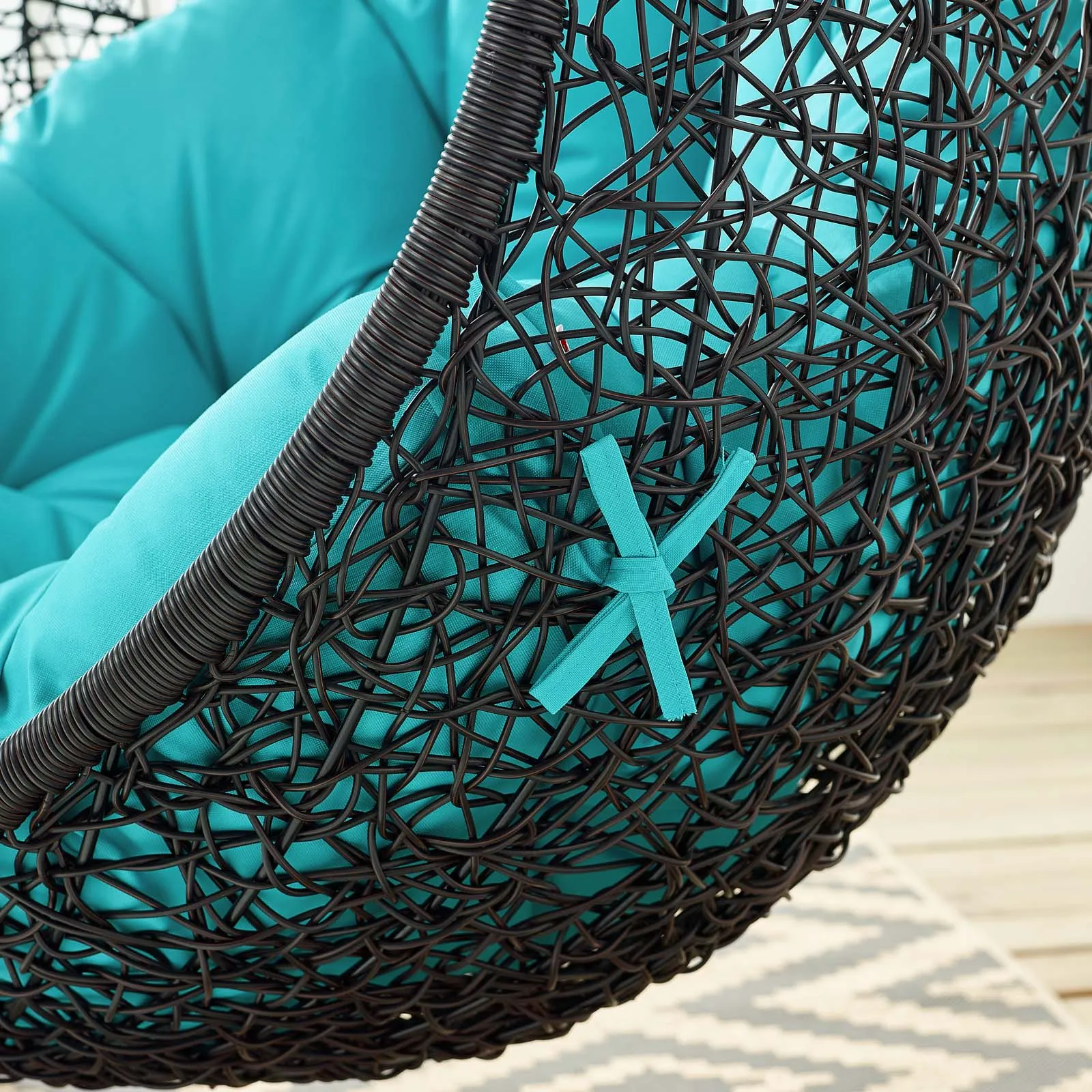 Swing Outdoor Patio Lounge Chair With Stand
