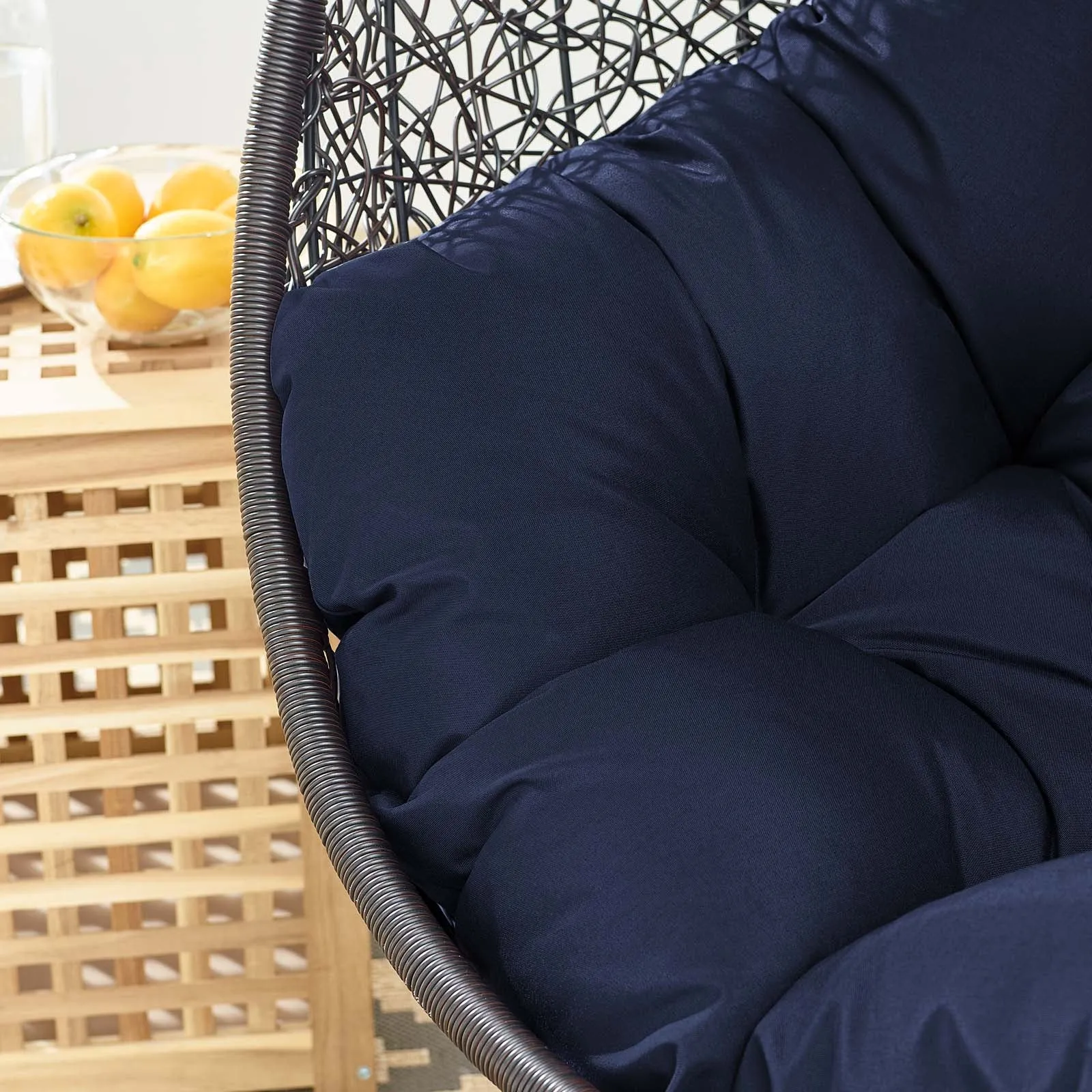 Swing Outdoor Patio Lounge Chair With Stand