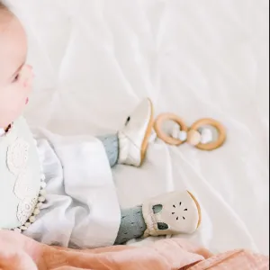 T-Strap Leather Baby and Toddler Shoes - Rose Blush