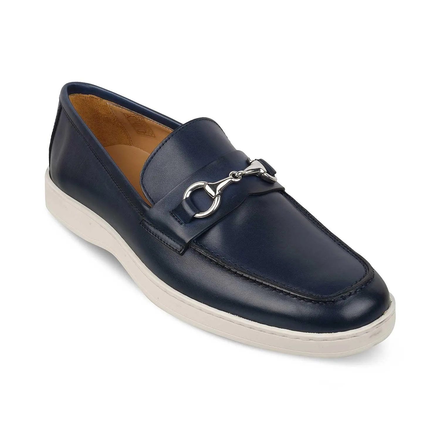 The Mamante Blue Men's Handcrafted Leather Loafers Tresmode