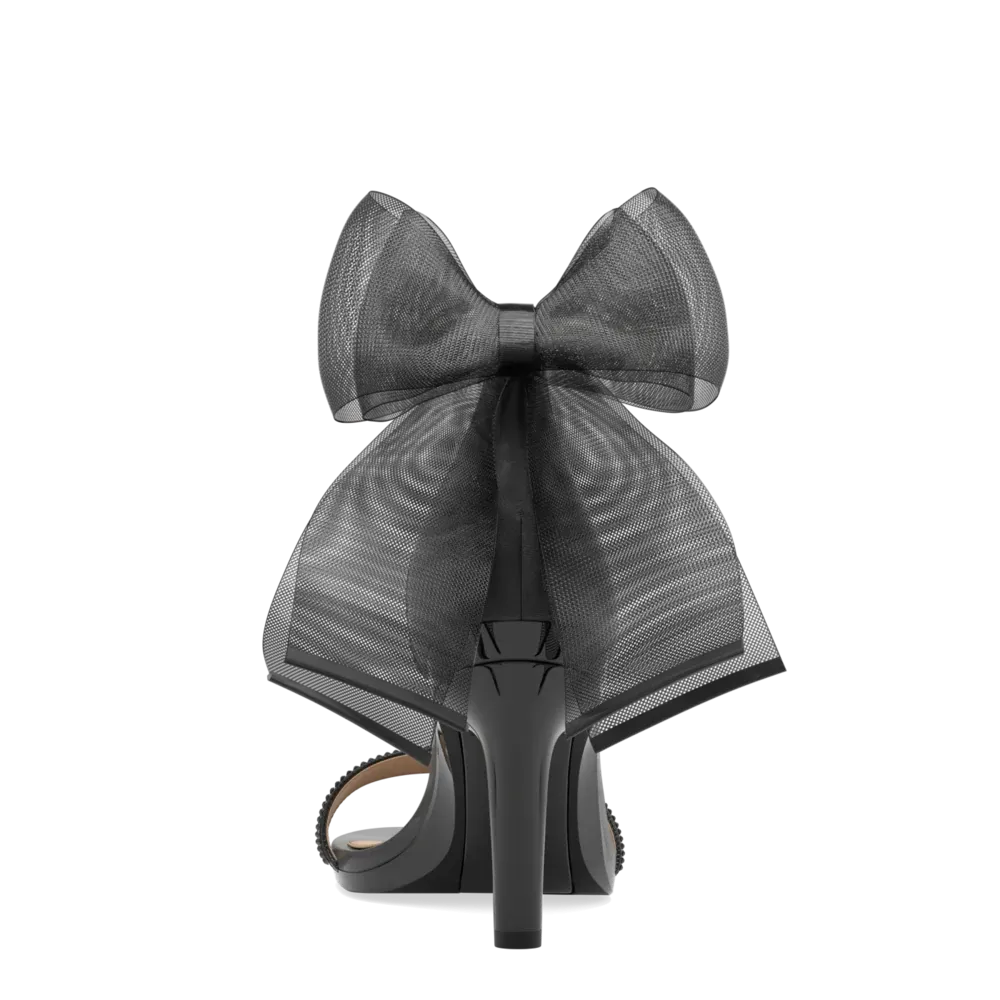 The Pashionista Coal Satin Coal Rhinestone   Stiletto Heel Kit 4 Coal