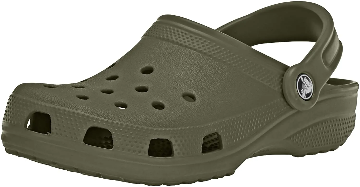 Unisex Crocs Classic Clog|Comfortable Slip on Casual Water Shoe Army Green