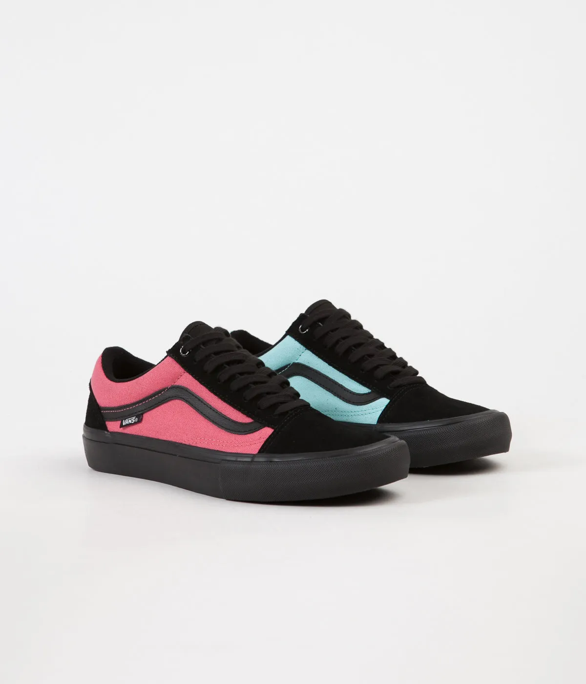Vans Old Skool Pro Asymmetry Shoes - Black / Rose / Blue