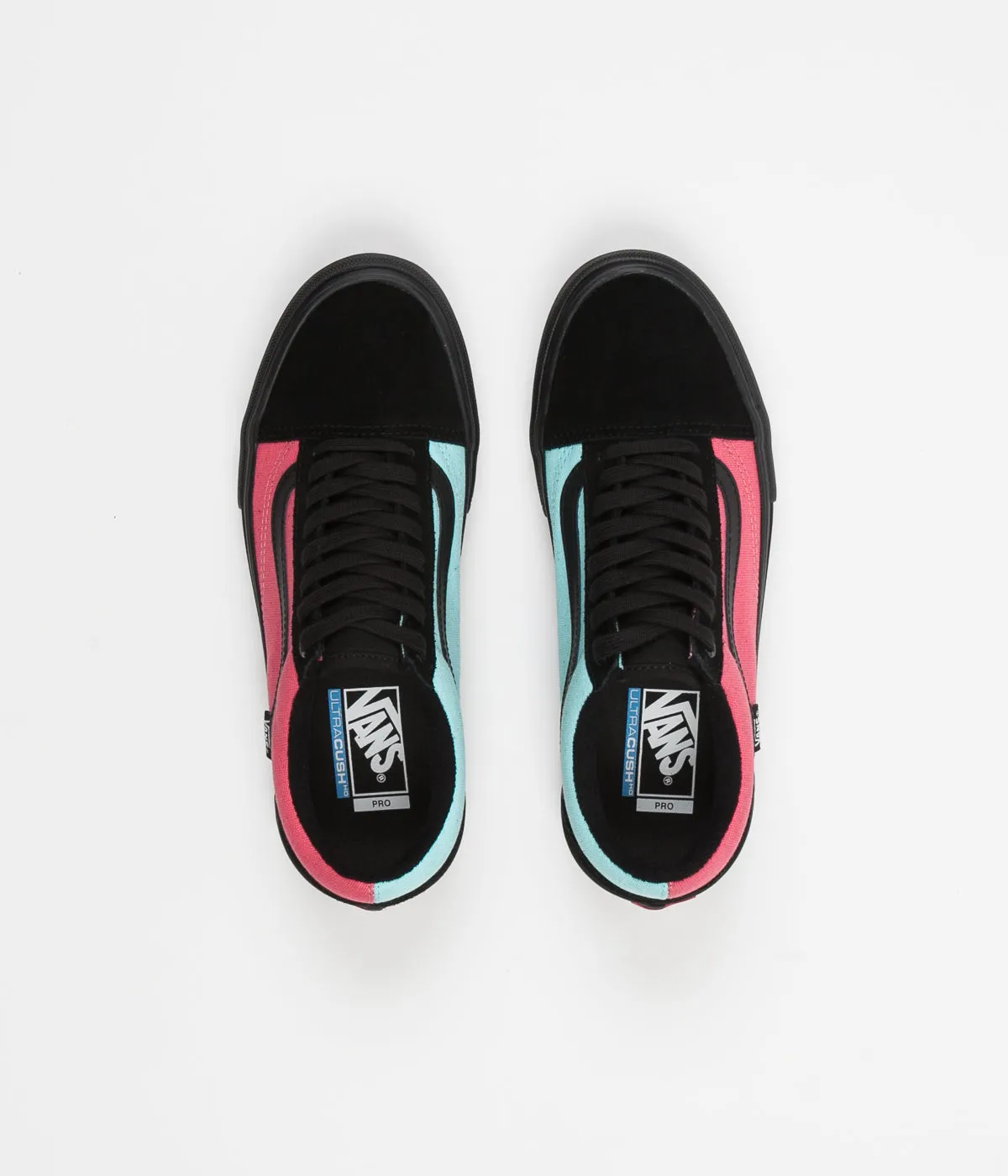 Vans Old Skool Pro Asymmetry Shoes - Black / Rose / Blue