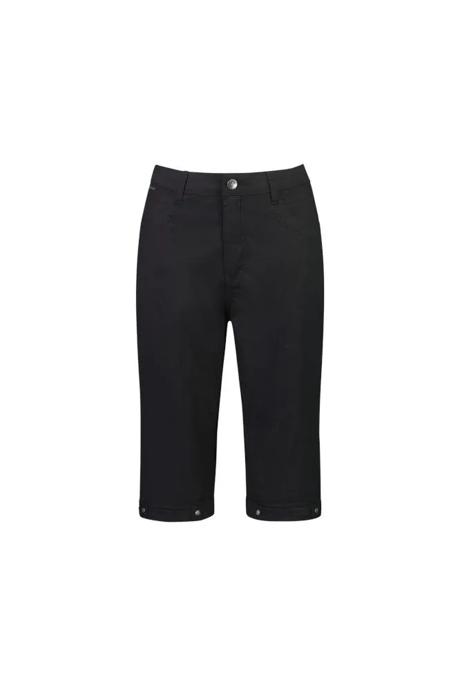 Vassalli Poplin Straight Leg Shorts Black