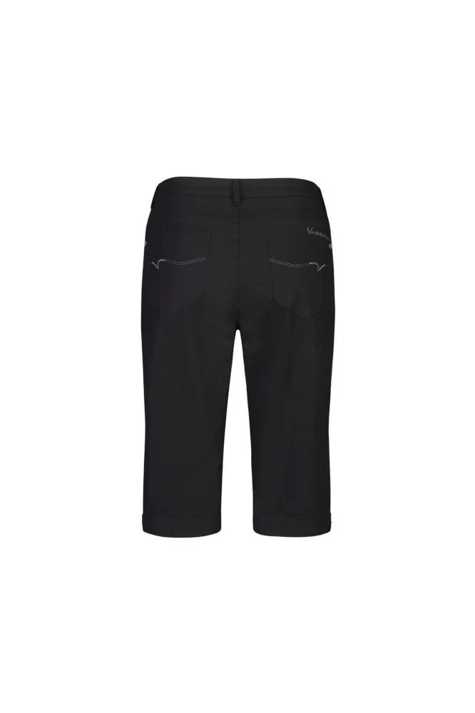 Vassalli Poplin Straight Leg Shorts Black