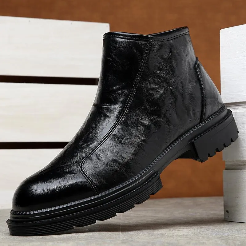 Versatile casual leather boots