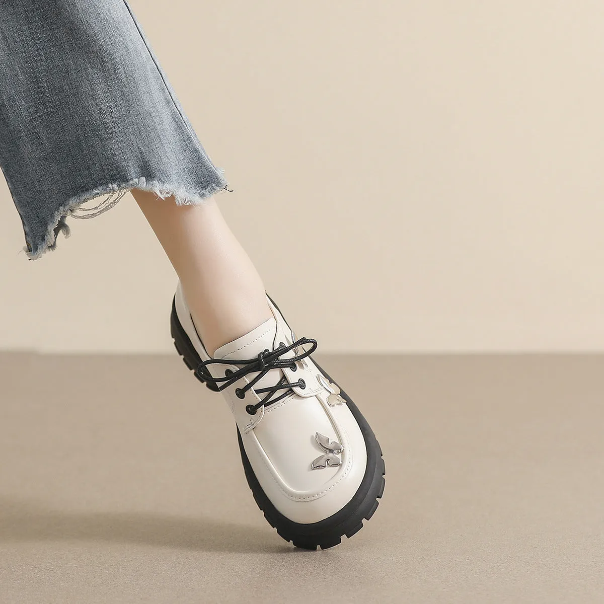 Women Fashion Cute Casual Thick Soled Loafers