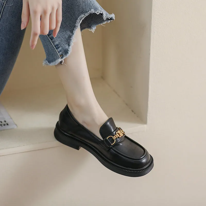 Women Retro Casual Soft Microfiber Leather Loafers