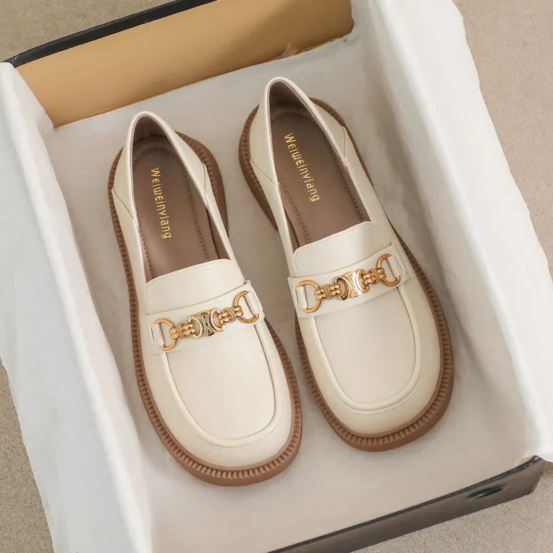 Women Retro Casual Soft Microfiber Leather Loafers