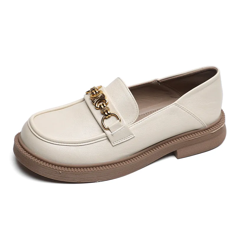 Women Retro Casual Soft Microfiber Leather Loafers