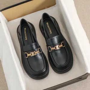 Women Retro Casual Soft Microfiber Leather Loafers