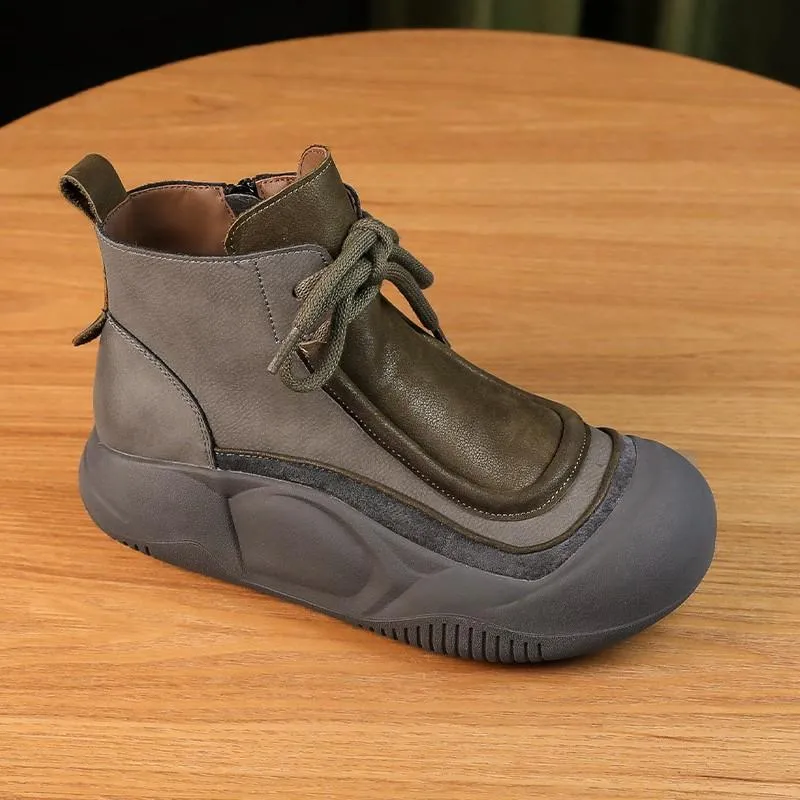Women's color-block casual orthopedic booties