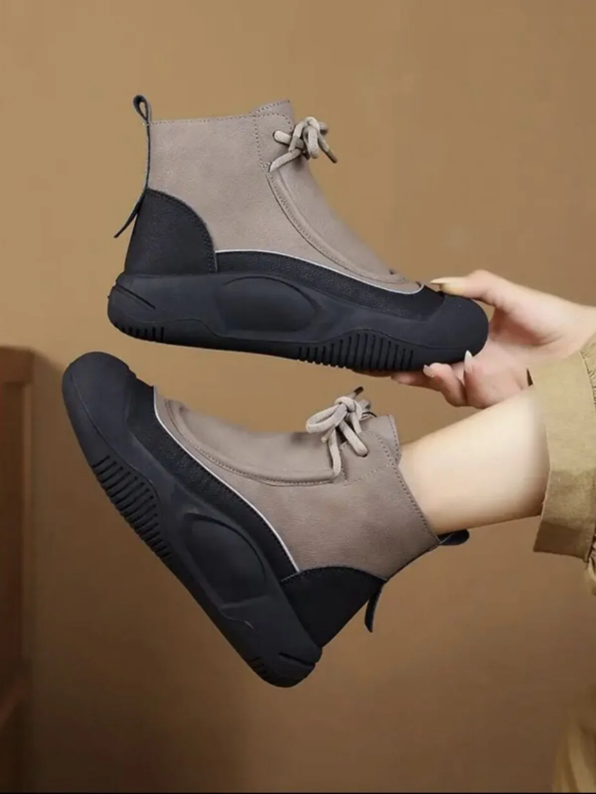 Women's color-block casual orthopedic booties
