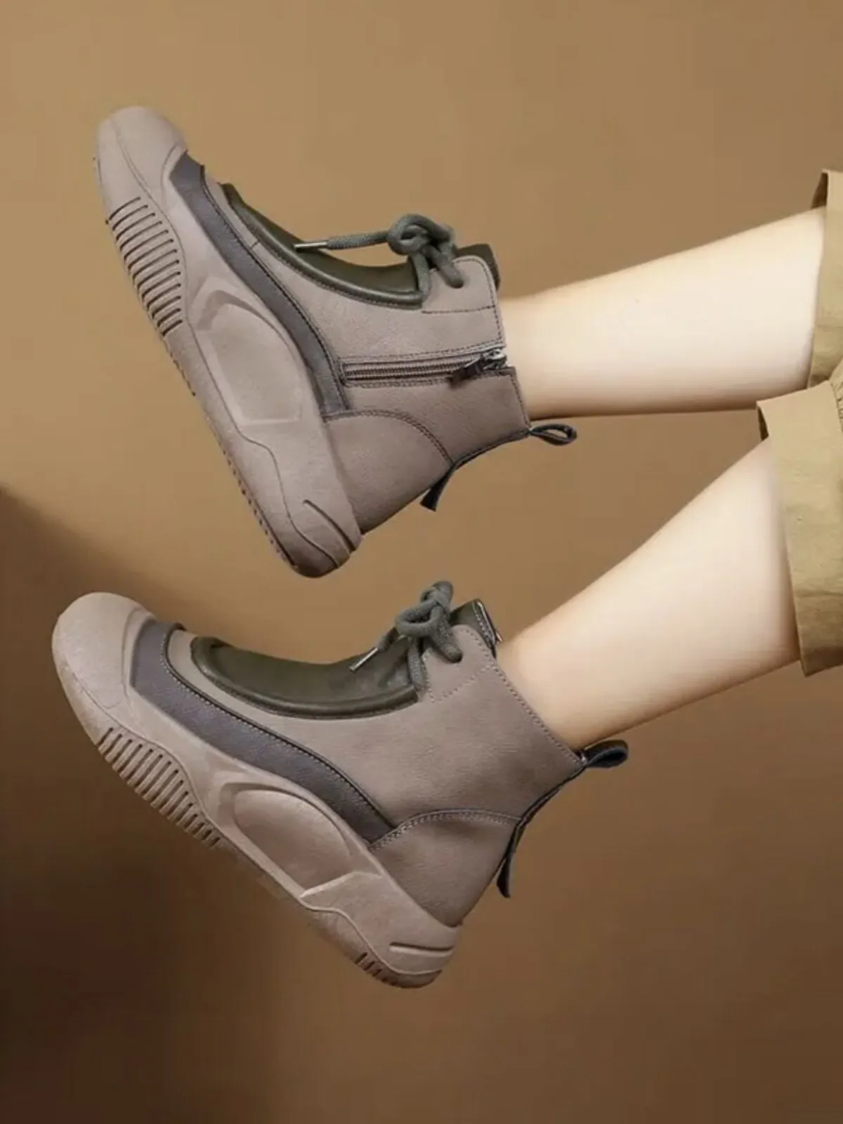 Women's color-block casual orthopedic booties
