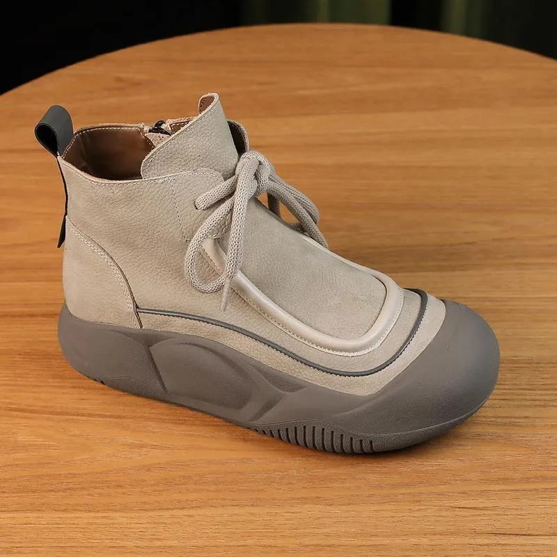 Women's color-block casual orthopedic booties