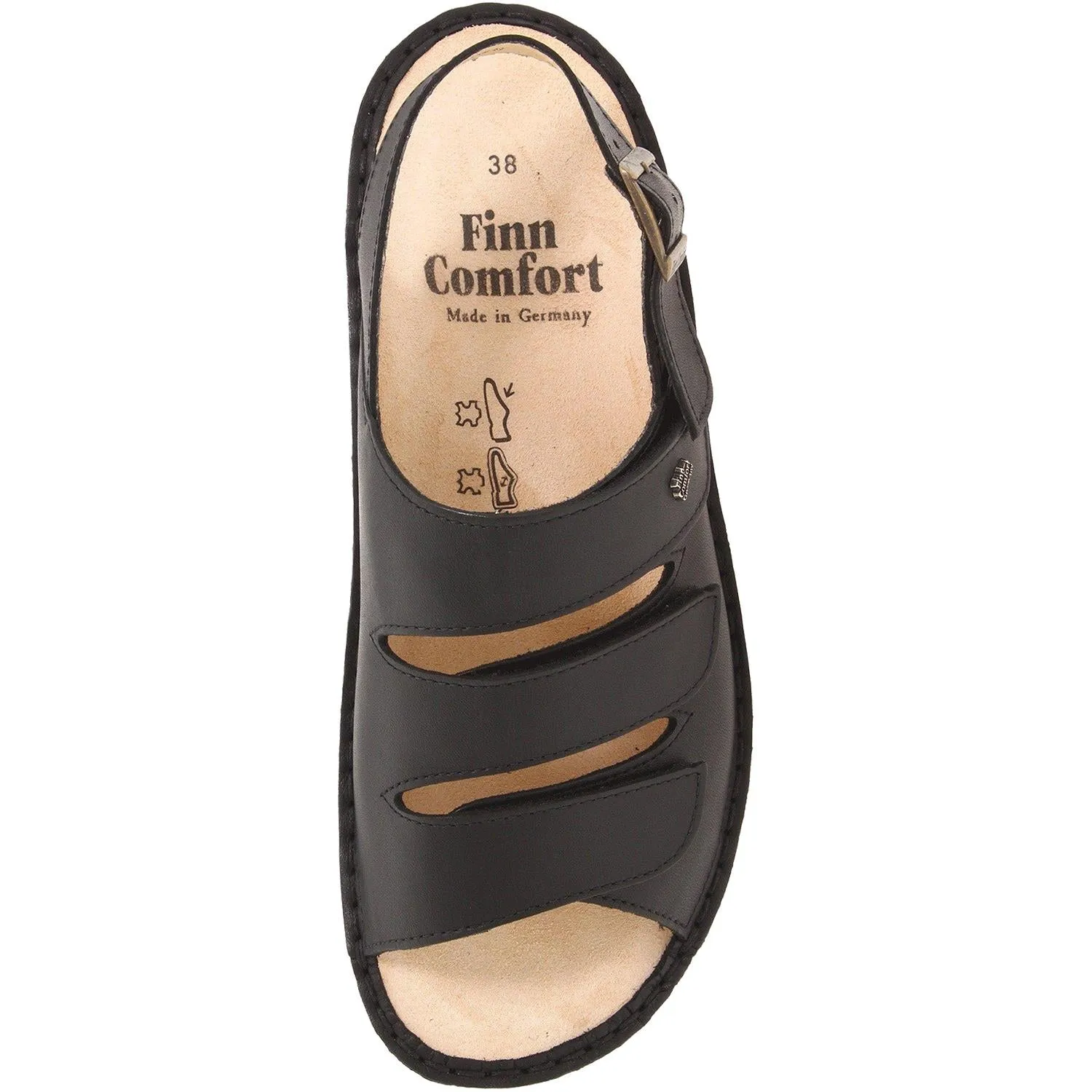 Women's Finn Comfort Sylt Soft Black Nappa Leather