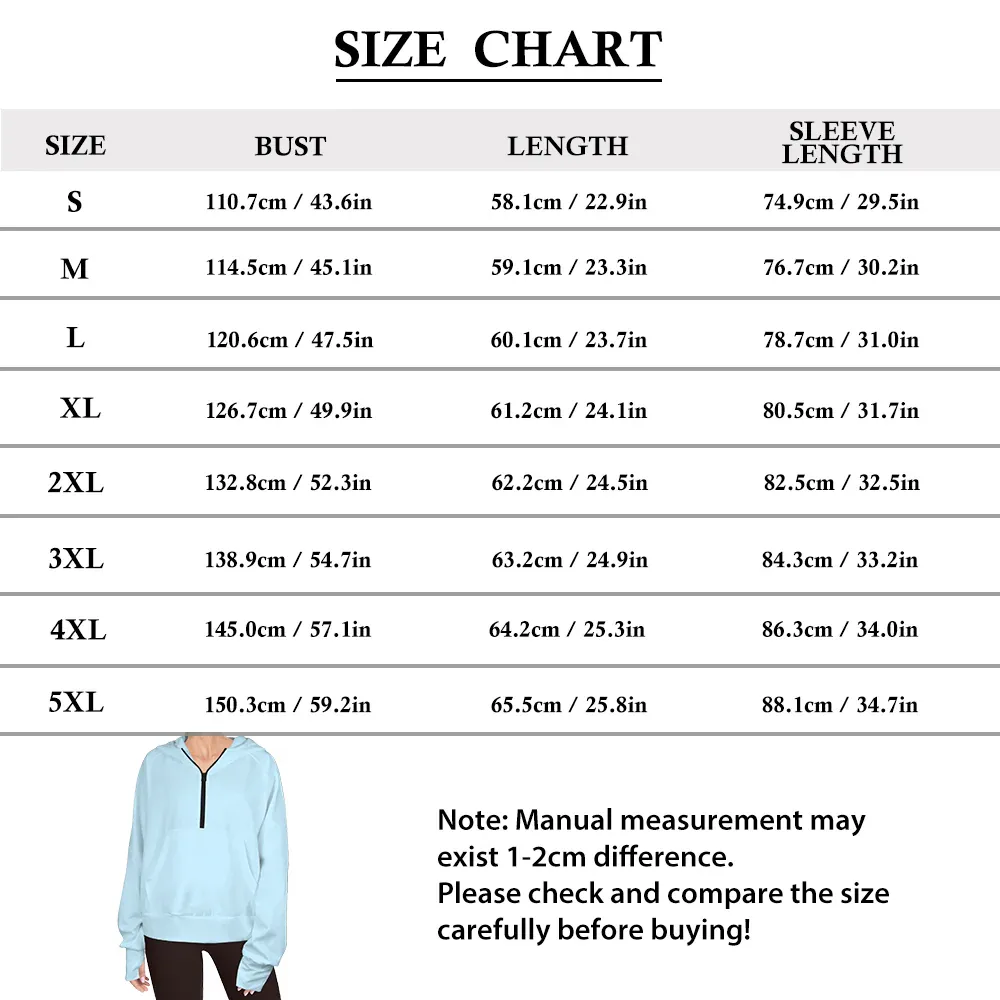 Women's Half Zip Cropped Hoodies Custom Face Ethnic Fleece Athletic Pullover Hoodies with Pockets Thumb Hole