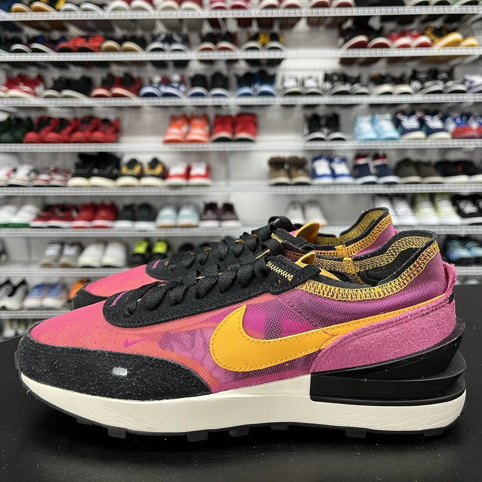 Women's Nike Waffle On Active Shoes Sneaker Fuchsia DC2533-600 Size 7