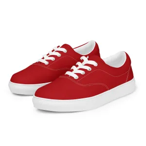 Women’s Red lace-up canvas shoes