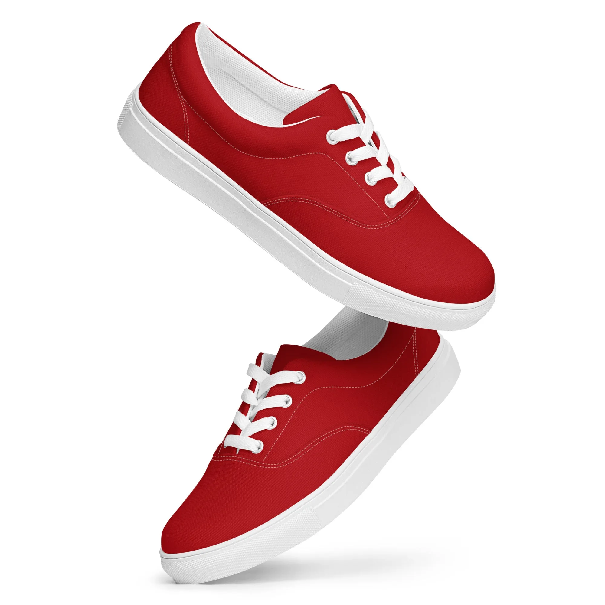 Women’s Red lace-up canvas shoes