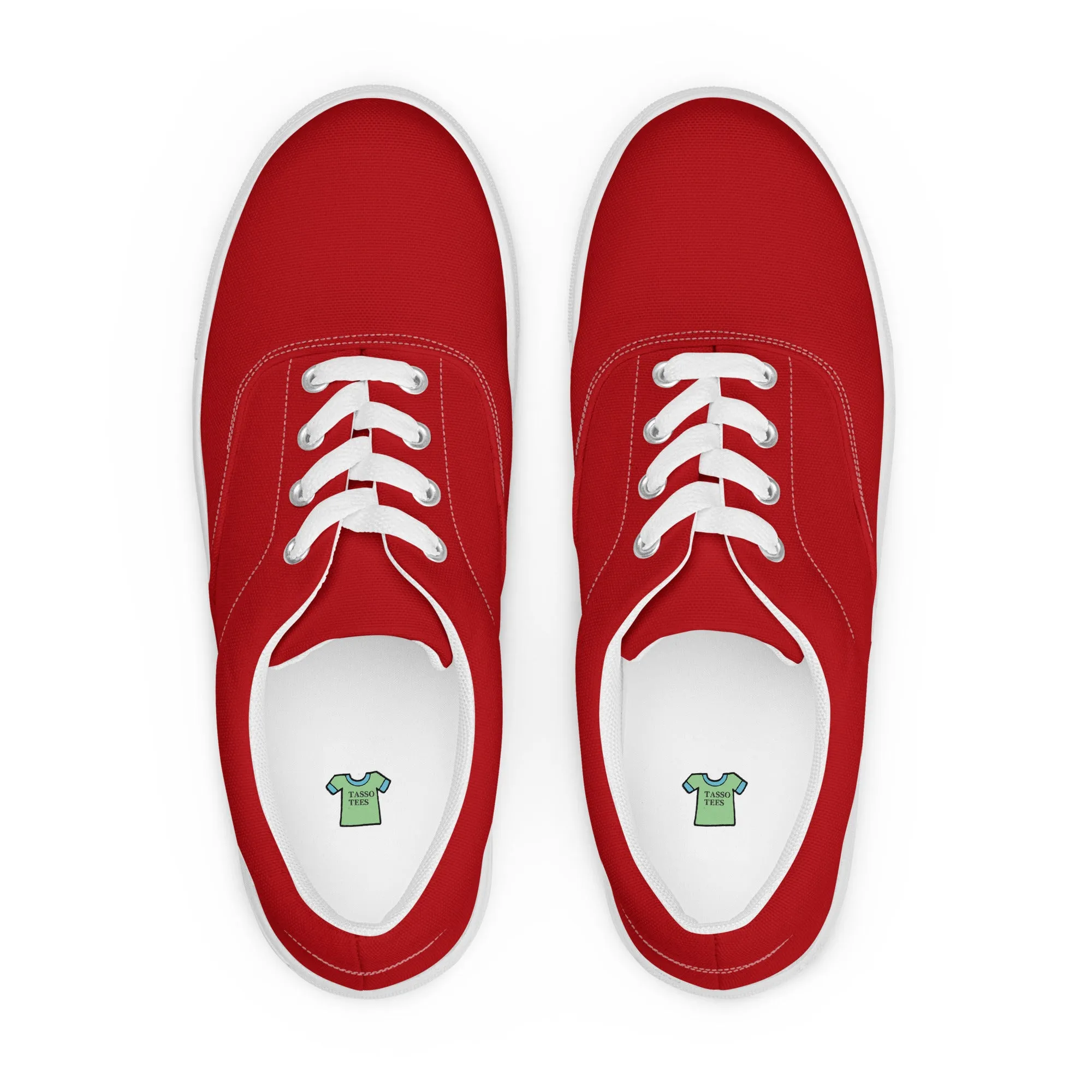 Women’s Red lace-up canvas shoes