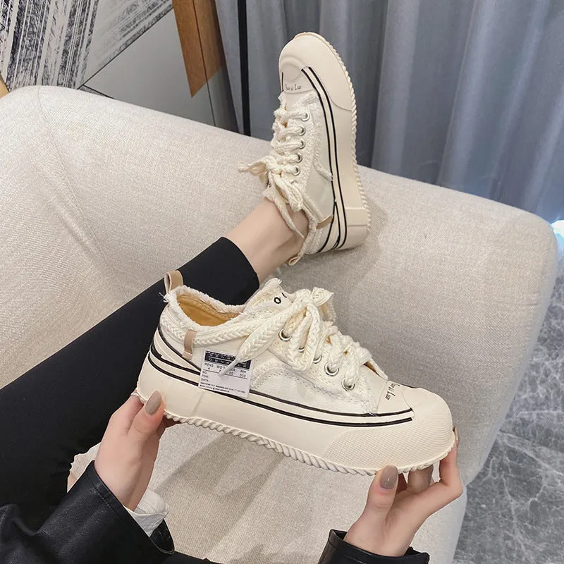 Women's Summer For Large And Small Size Thick Canvas Shoes