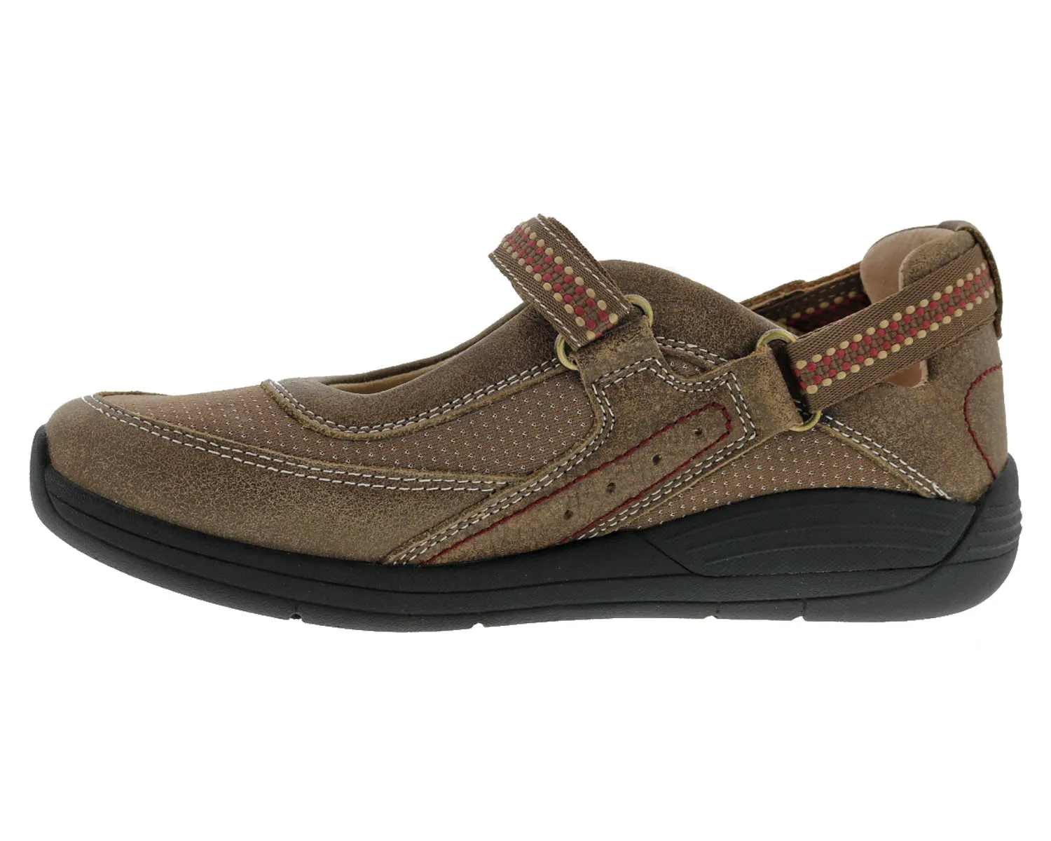 Women's Triumph Adjustable Mary Jane EXTRA WIDE in Tan Combo