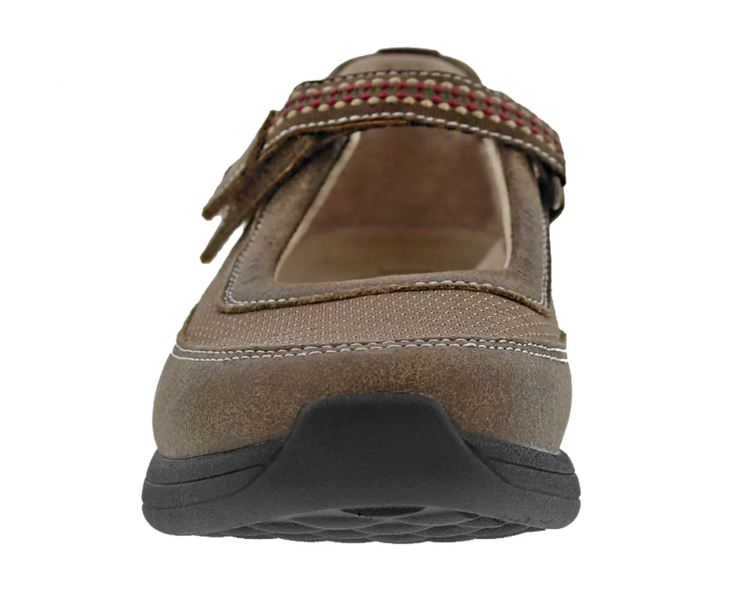 Women's Triumph Adjustable Mary Jane EXTRA WIDE in Tan Combo