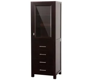 Wyndham Collection Abingdon Linen Tower - Espresso